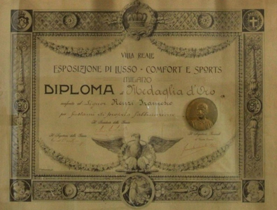 VILLA REALE DIPLOMA 1910